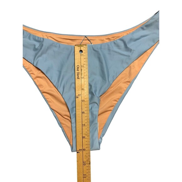 New! J.Crew Bikini Bottom Women’s Large Curved Waist Cheeky Blue Mist BC125 - Picture 4 of 7